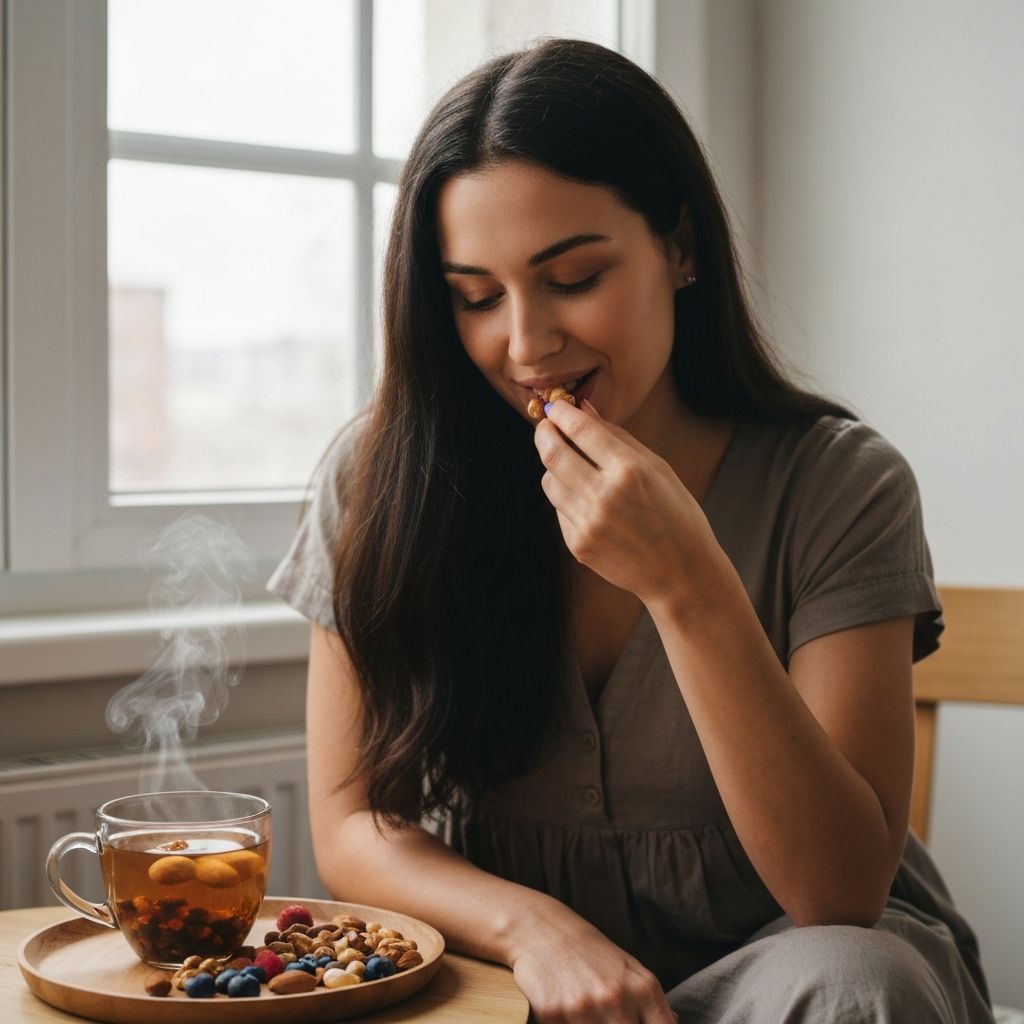 Bewusster Genuss eines Snacks